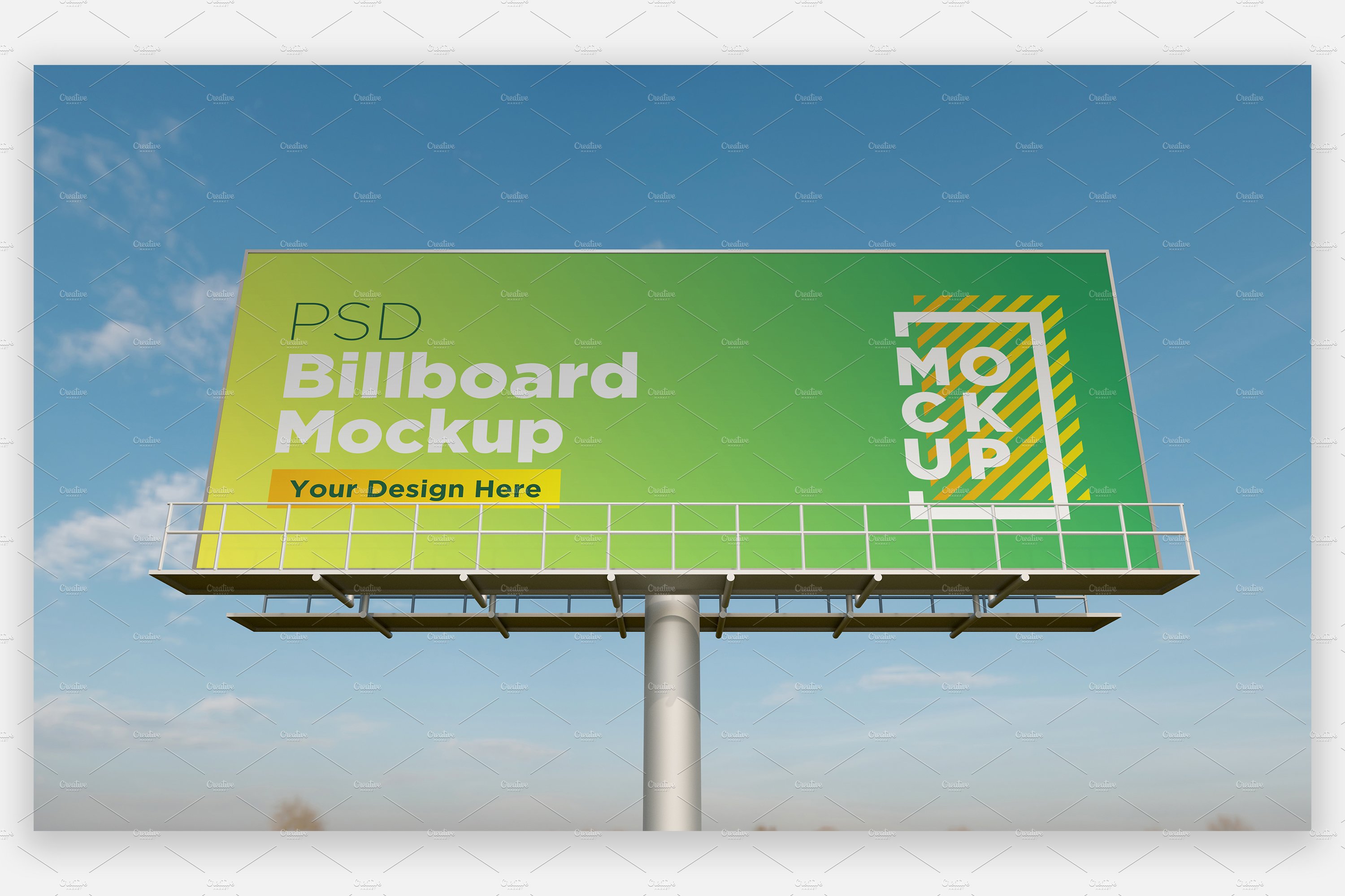 Billboard Sign Mockup Front View cover image.