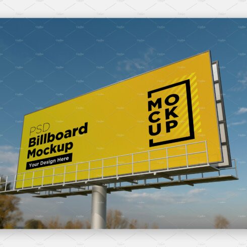 Billboard Sign Mockup Side View cover image.