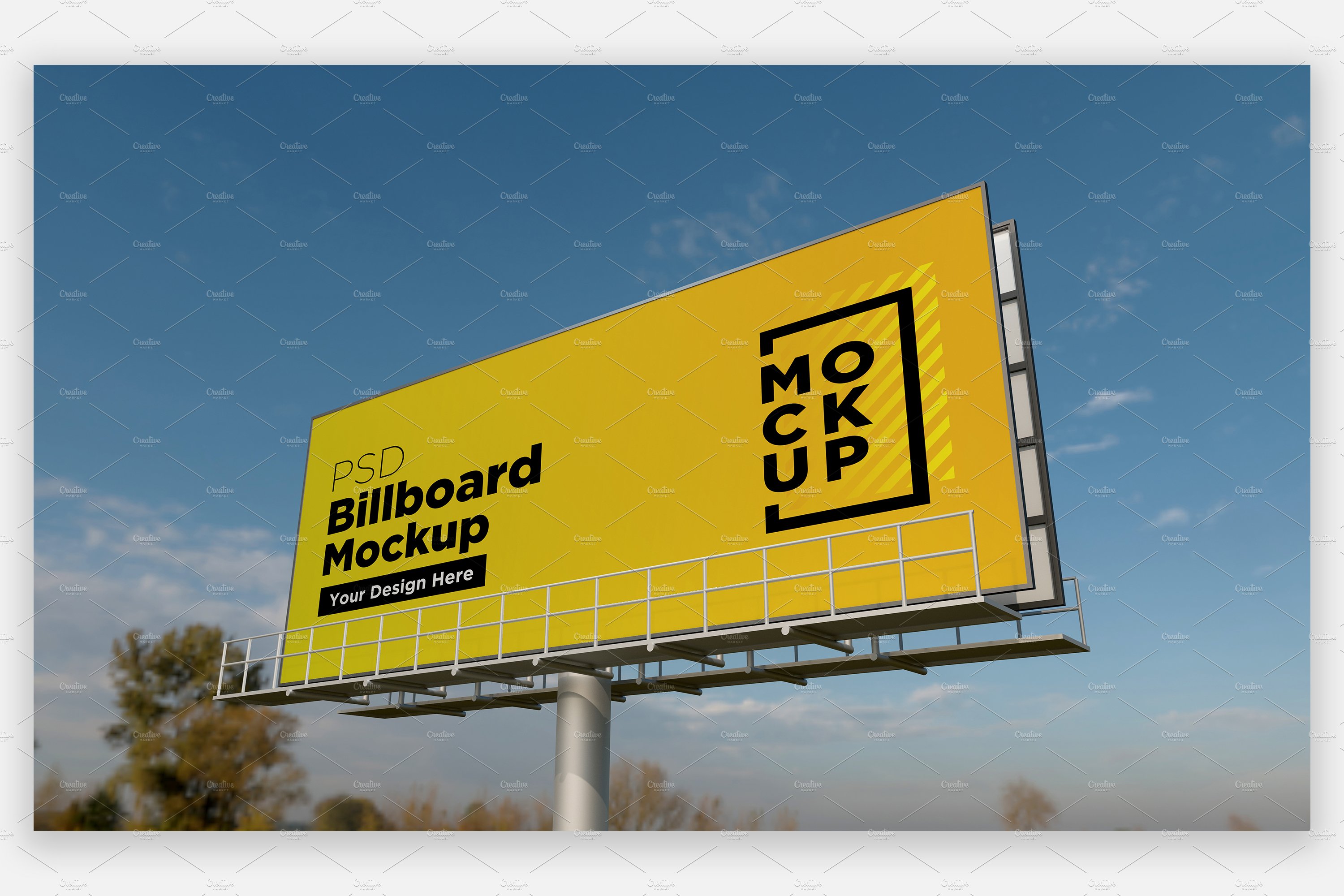 Billboard Sign Mockup Side View cover image.