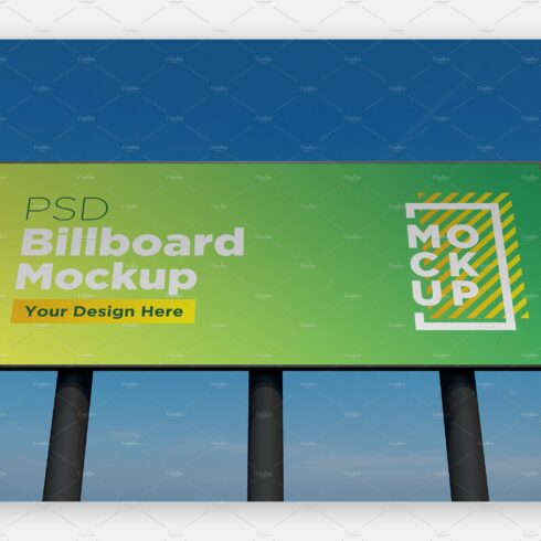 Billboard Sign Mockup Front View cover image.