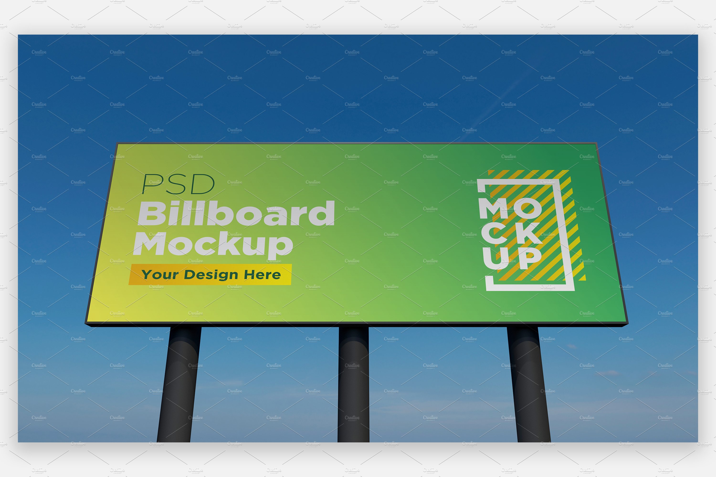 Billboard Sign Mockup Front View cover image.