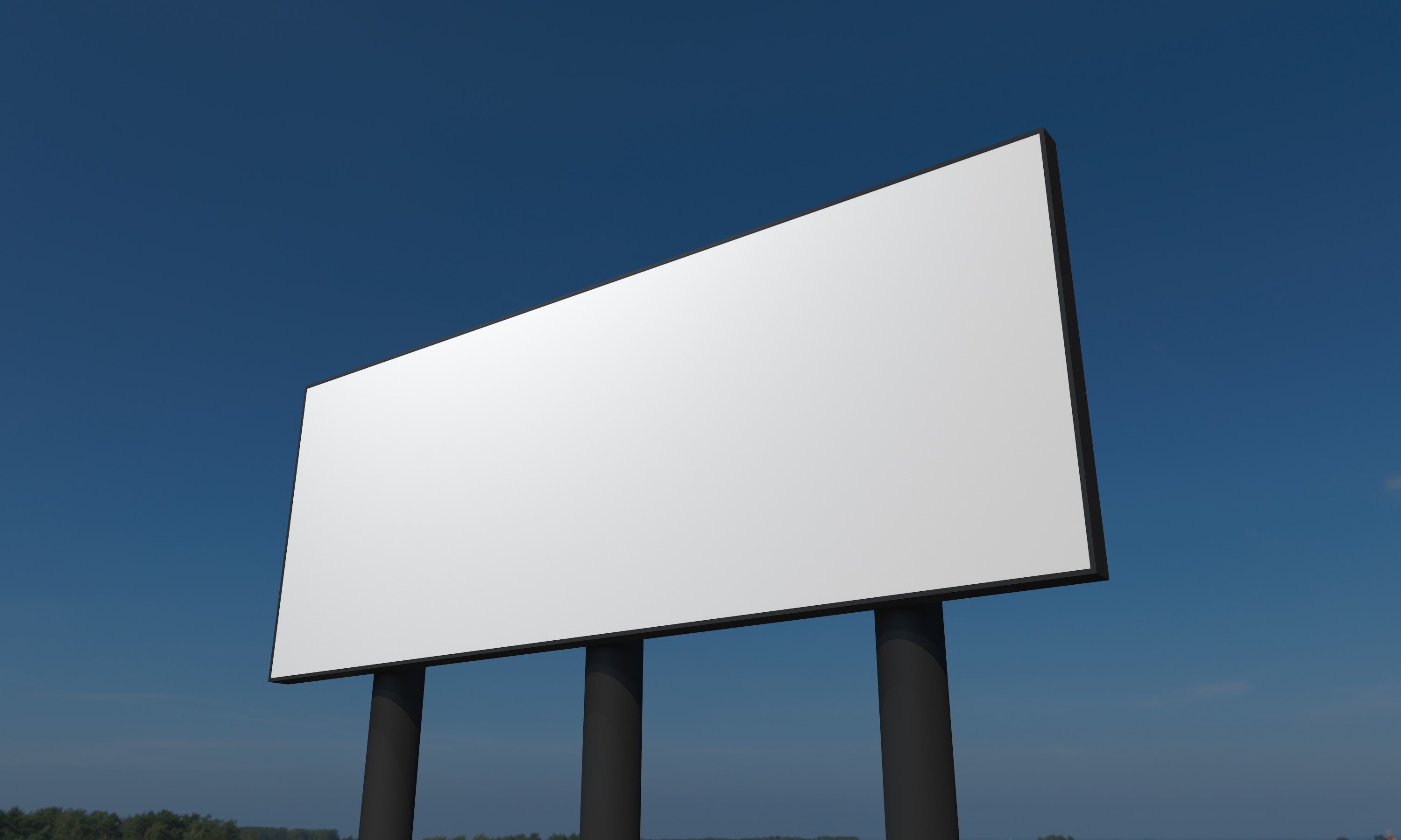 Billboard Sign Mockup Side View preview image.