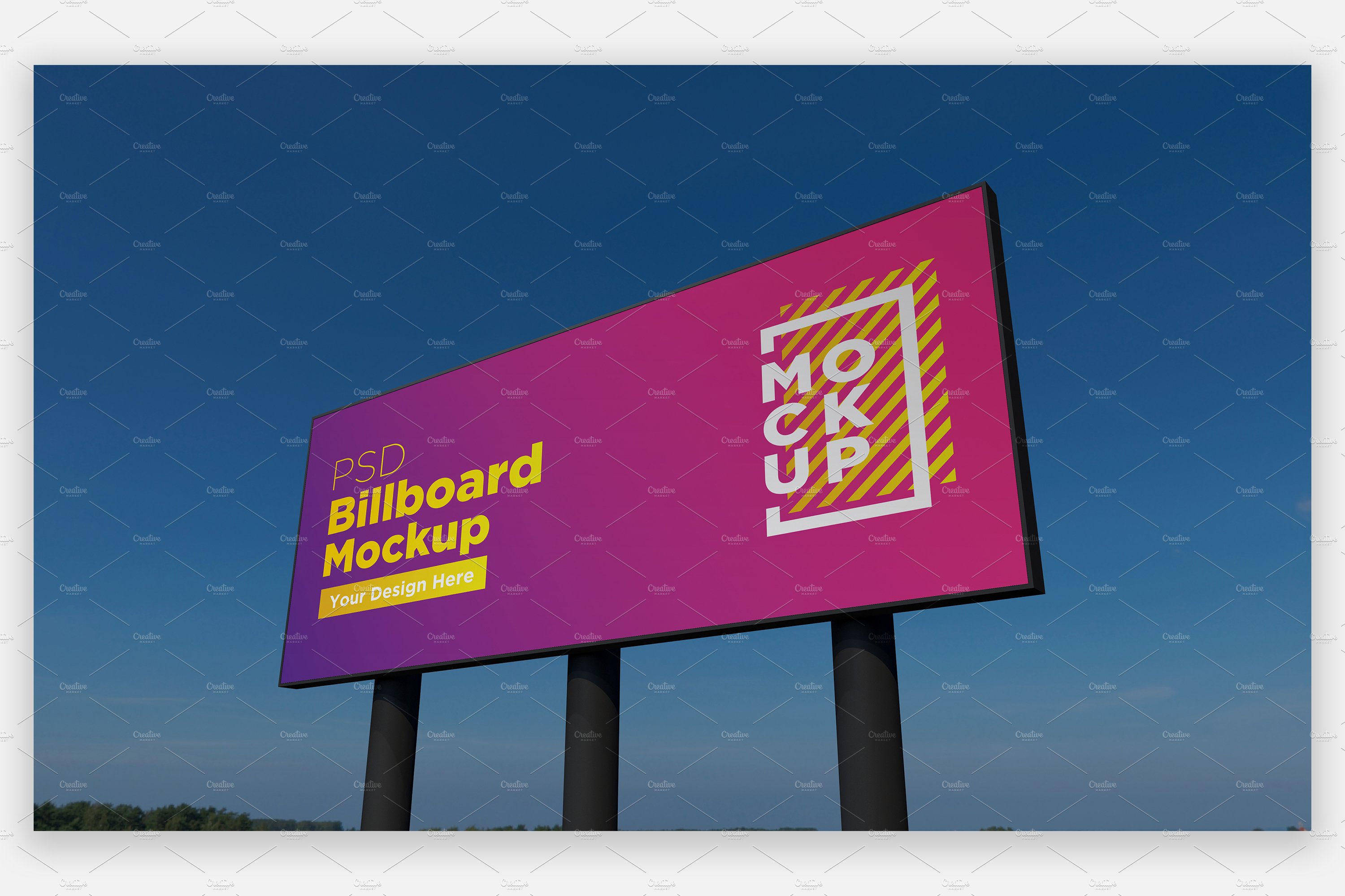 Billboard Sign Mockup Side View cover image.