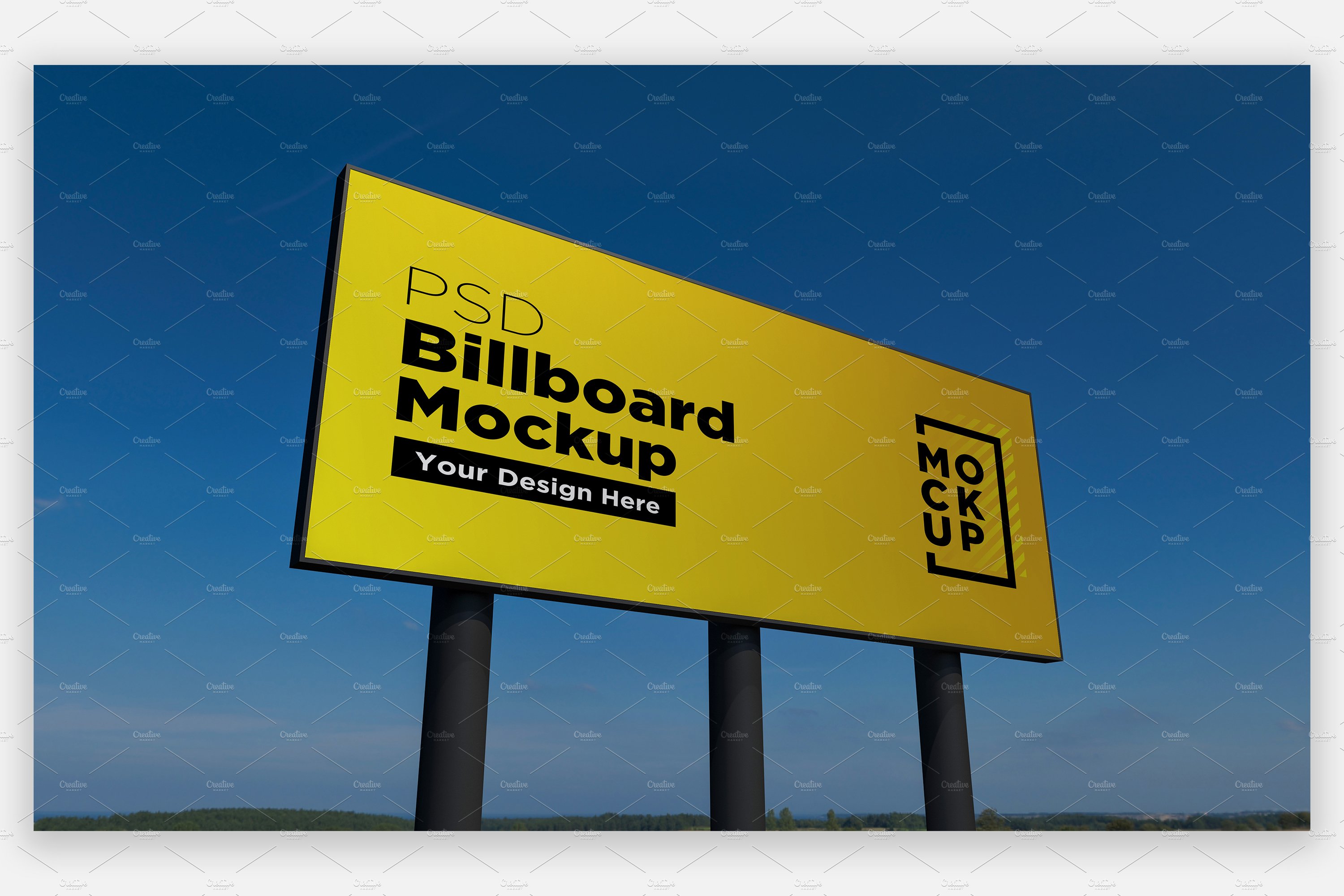 Billboard Sign Mockup Side View cover image.