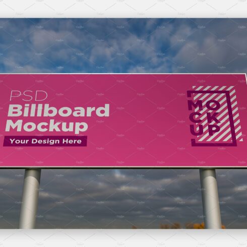 Billboard Sign Mockup front View cover image.