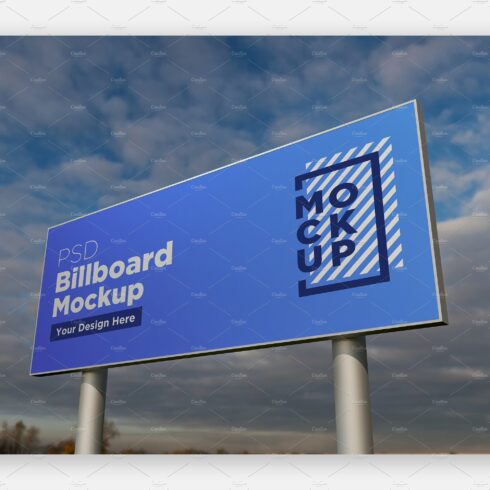 Billboard Sign Mockup Side View cover image.