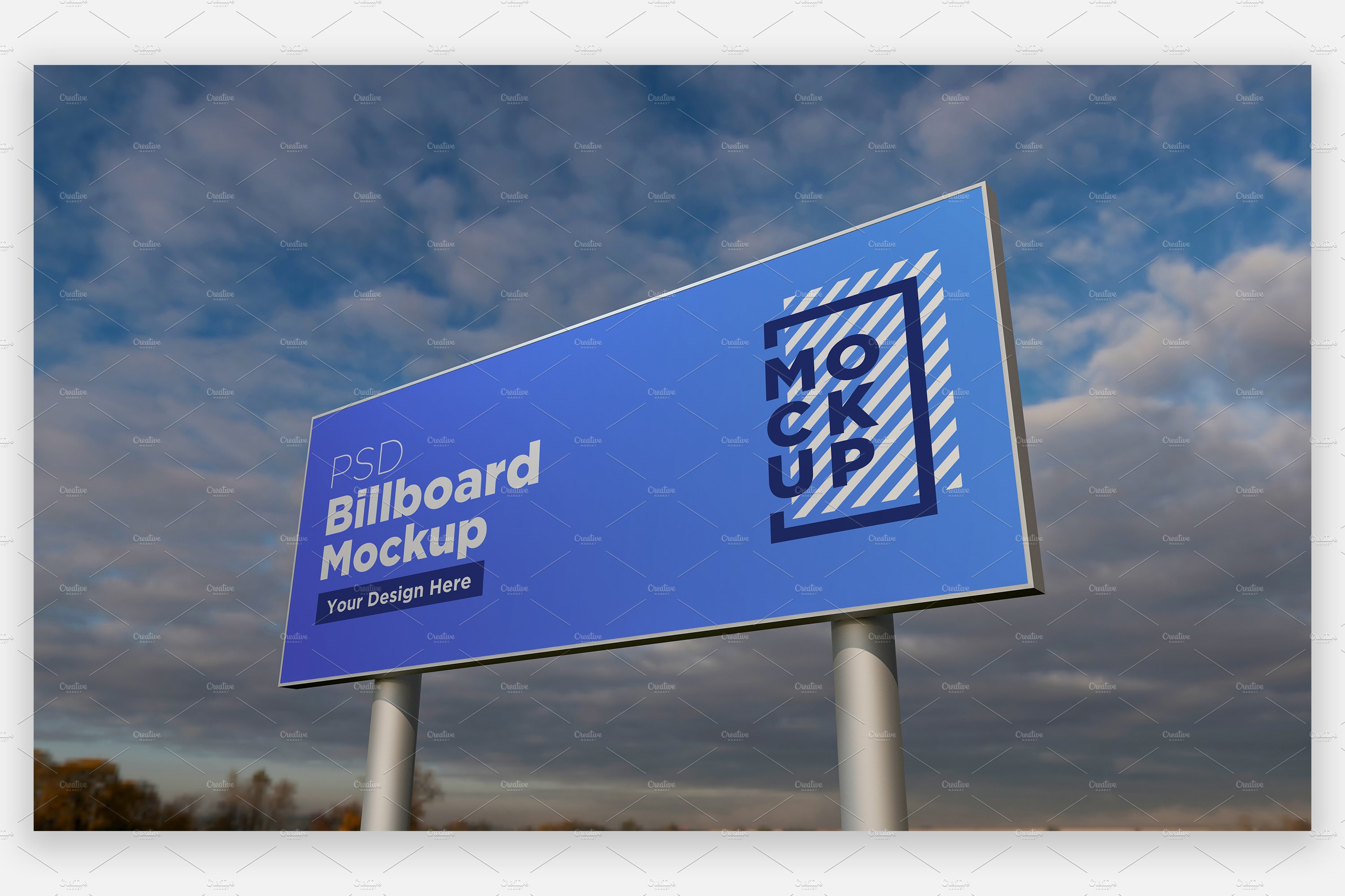 Billboard Sign Mockup Side View cover image.