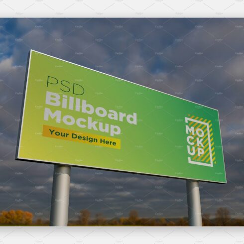 Billboard Sign Mockup front view cover image.