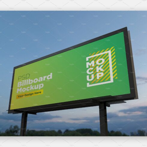 Billboard Sign Mockup Side View cover image.