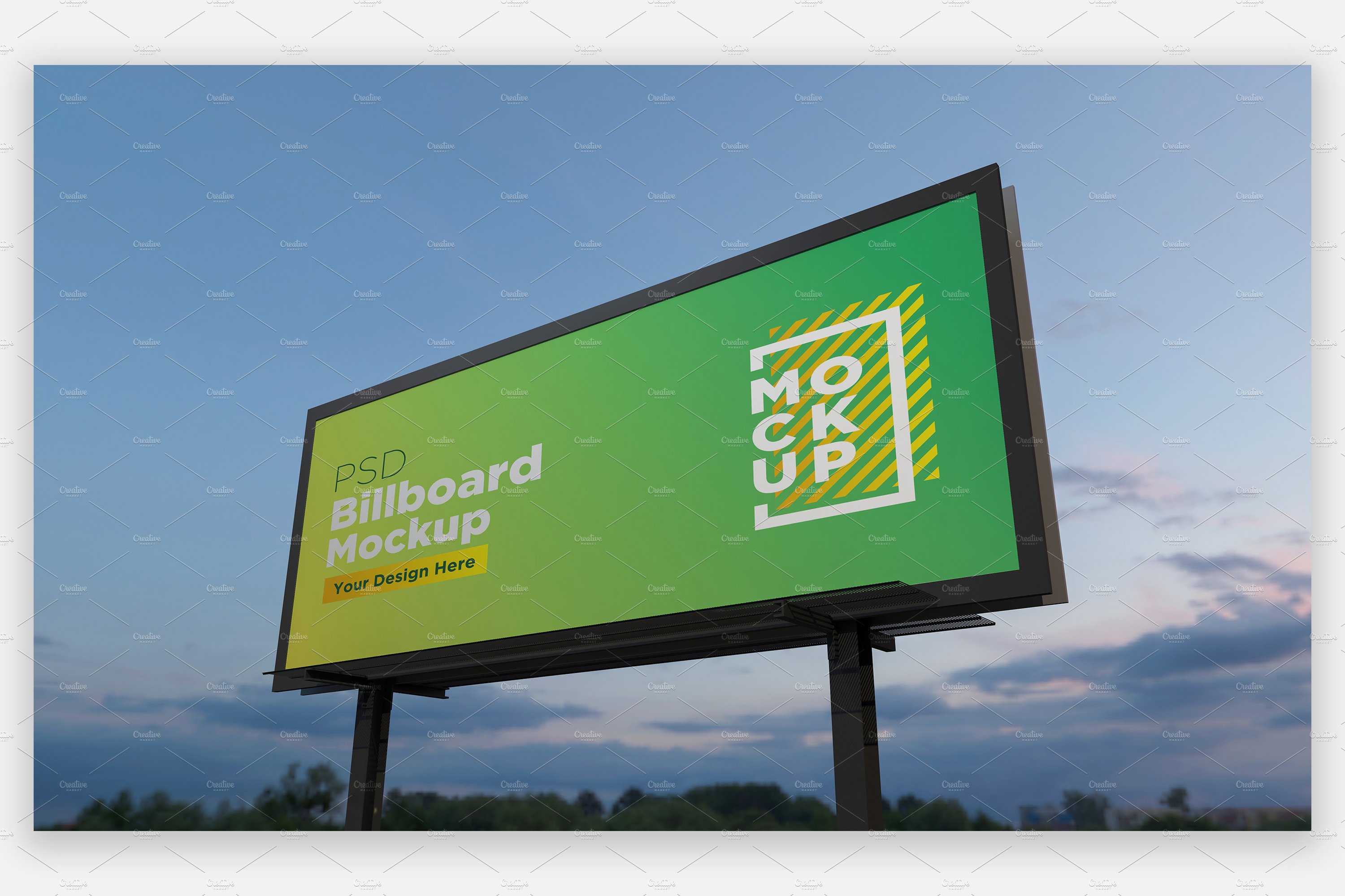 Billboard Sign Mockup Side View cover image.