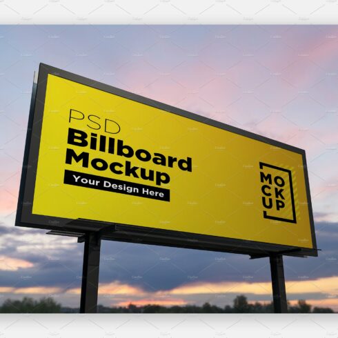 Billboard Sign Mockup Side View cover image.