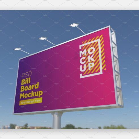 Billboard Sign Mockup Side View cover image.