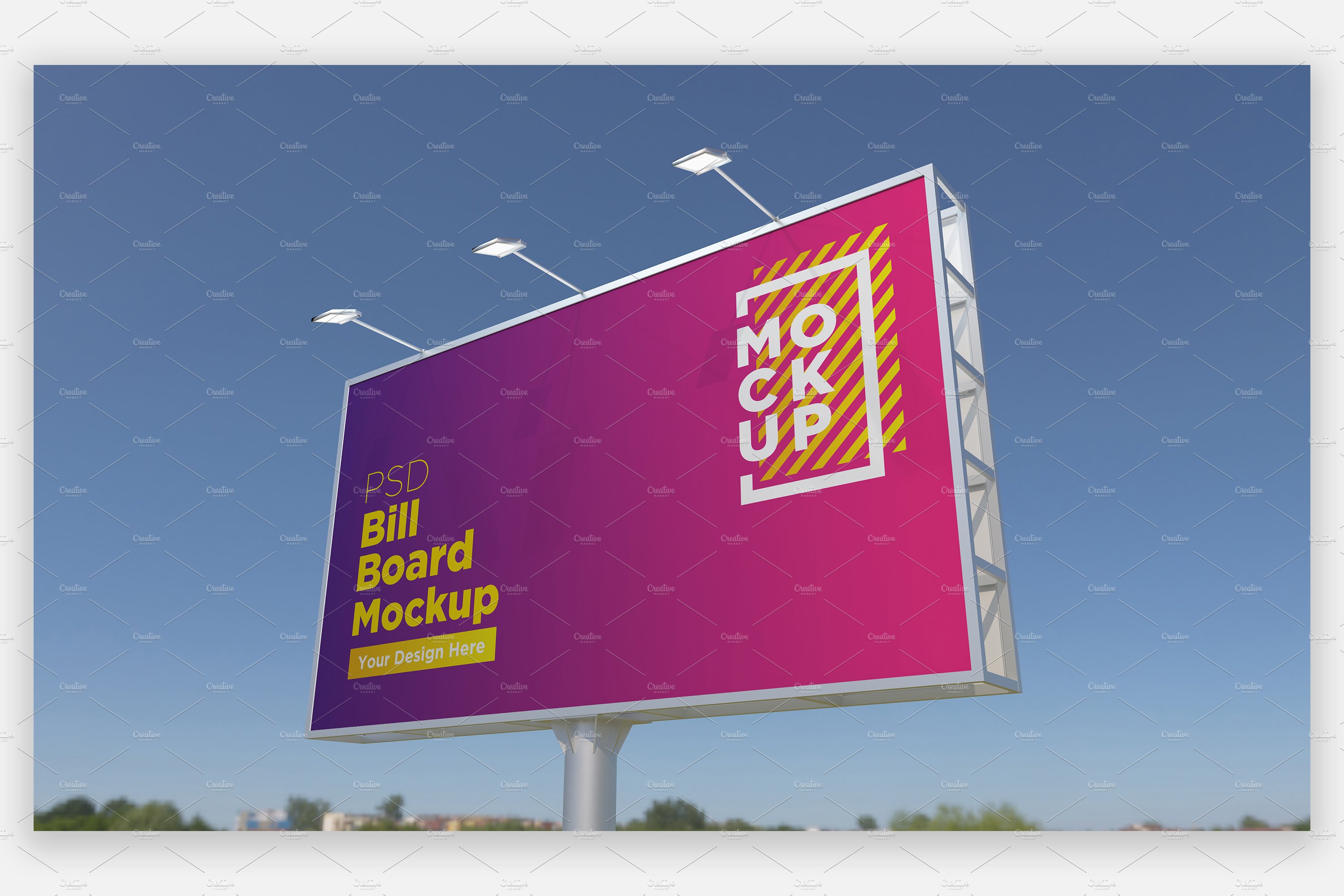 Billboard Sign Mockup Side View cover image.