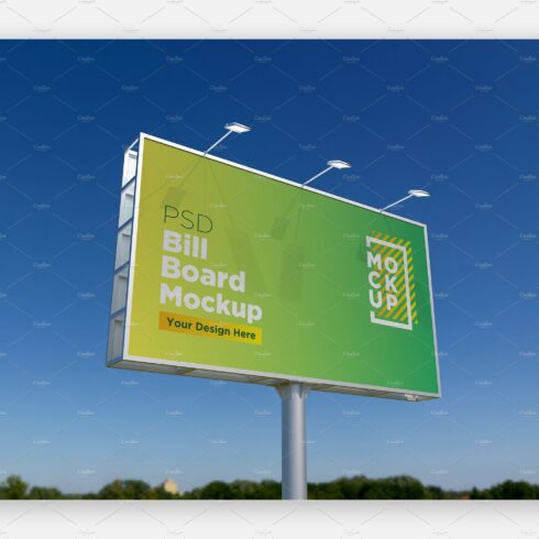 Billboard Sign Mockup Side View cover image.