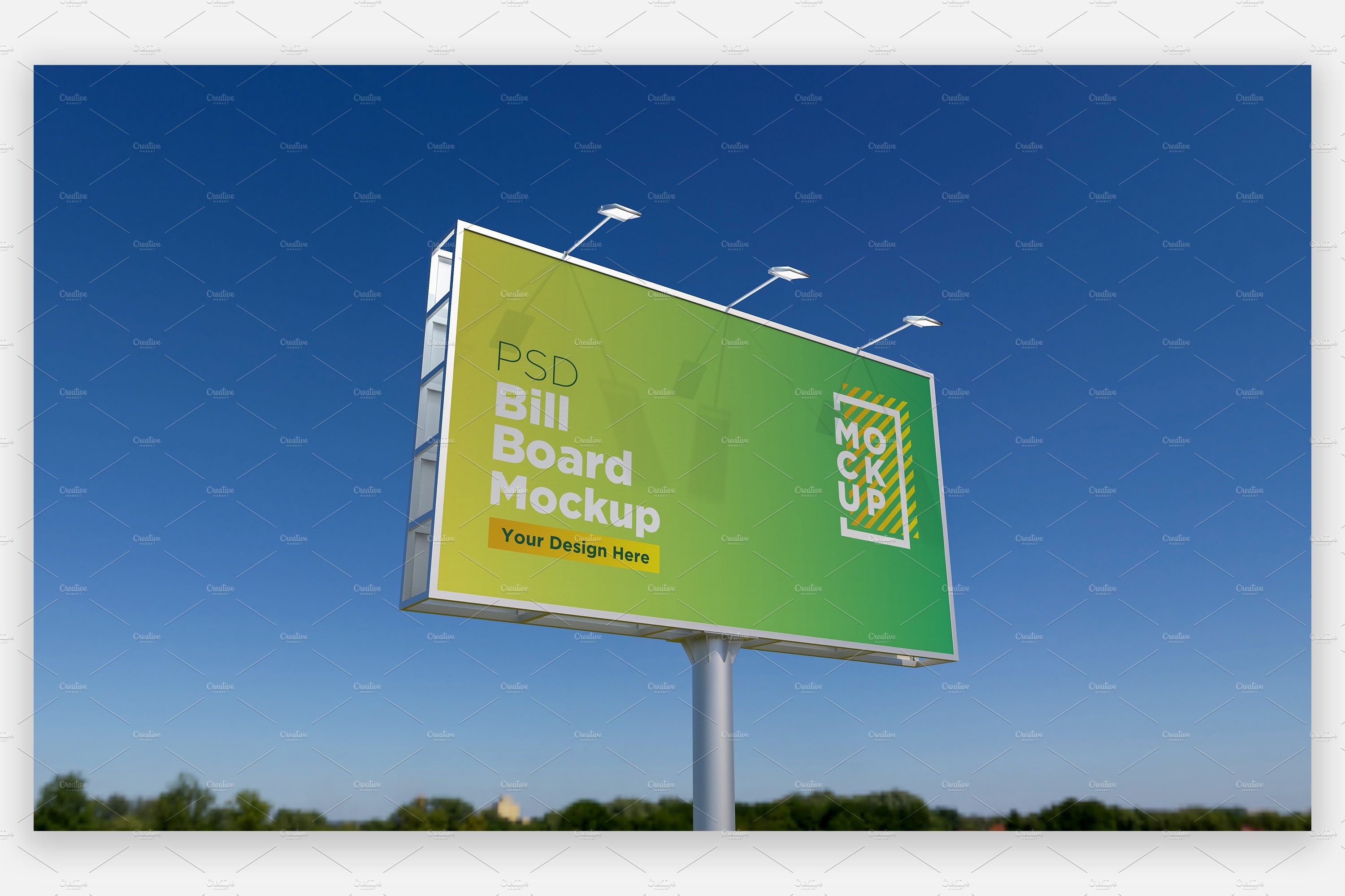 Billboard Sign Mockup Side View cover image.