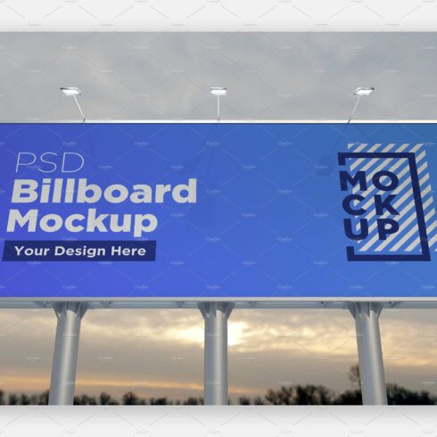 Billboard Sign Mockup Front Side cover image.