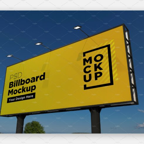 Billboard Sign Mockup Side View cover image.