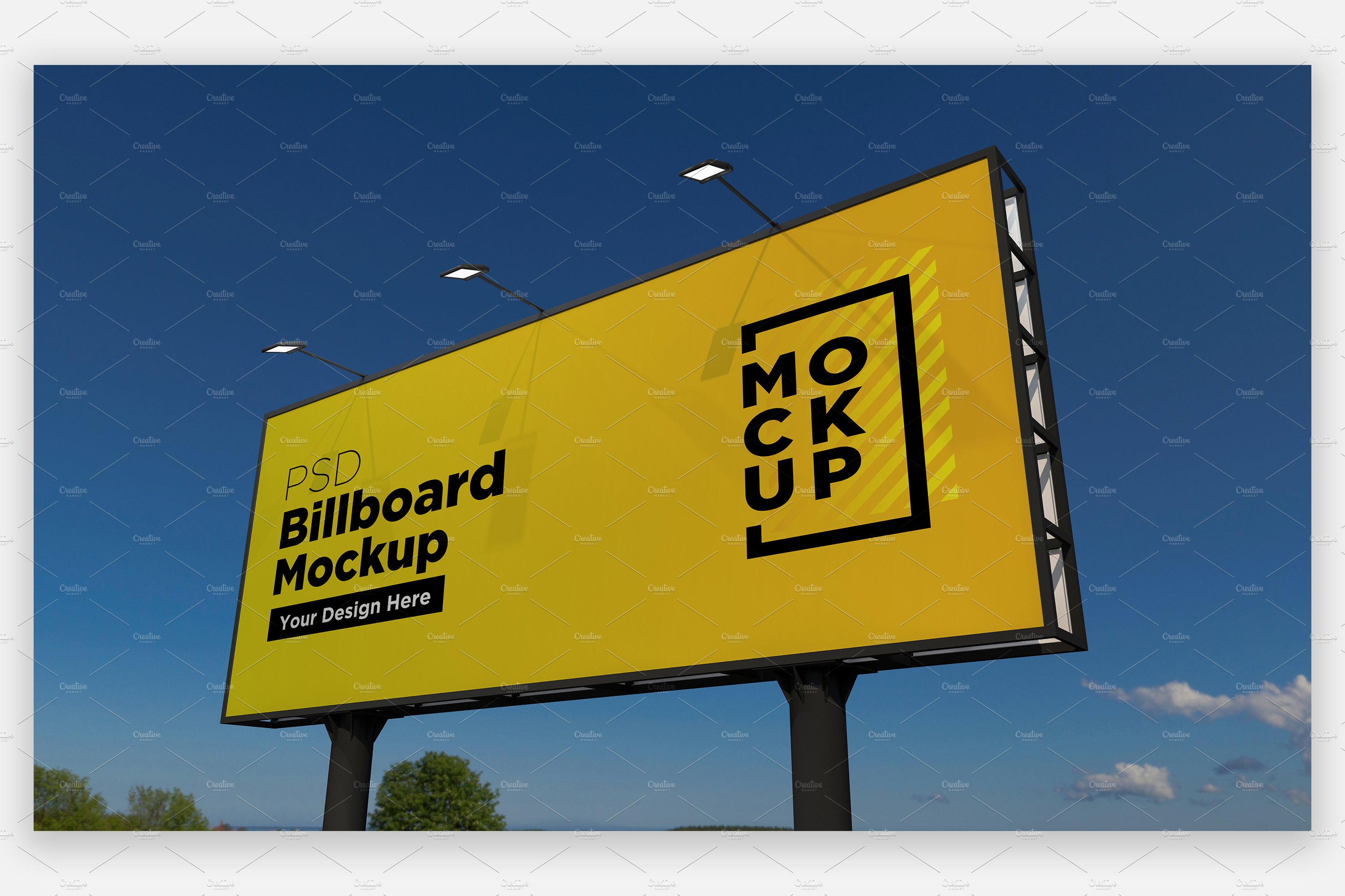 Billboard Sign Mockup Side View cover image.