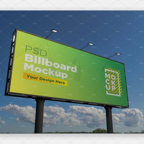 Billboard Sign Mockup side View cover image.