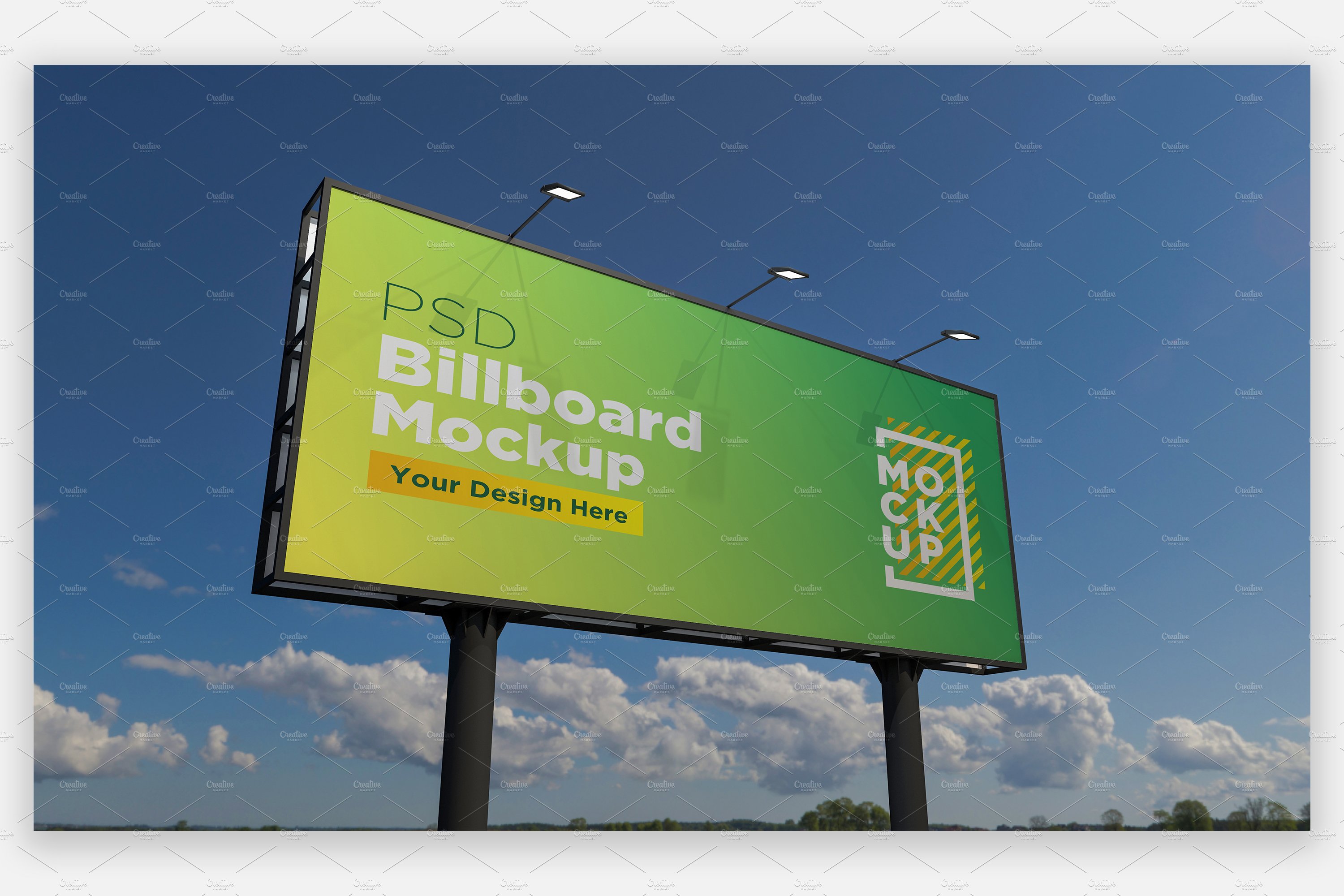 Billboard Sign Mockup side View cover image.