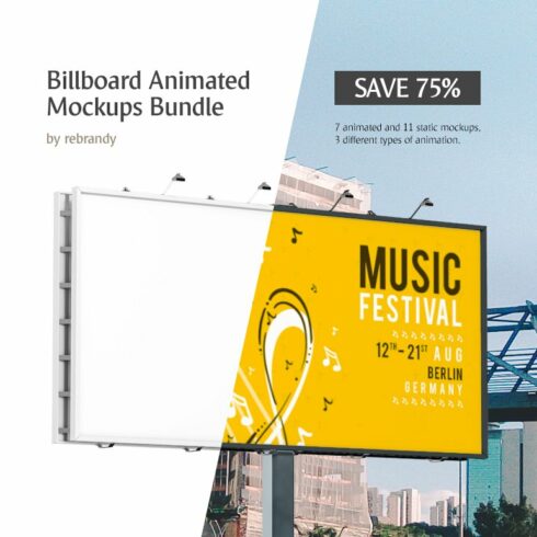 Billboard Animated Mockups Bundle cover image.