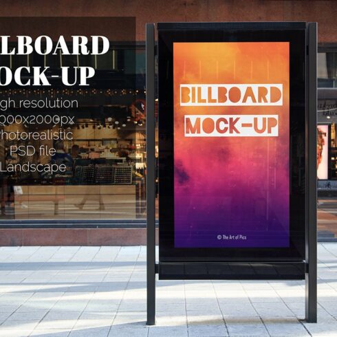 Outdoor Billboard MockUp cover image.