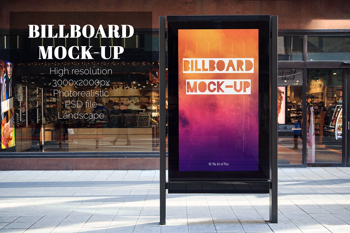 Outdoor Billboard MockUp cover image.