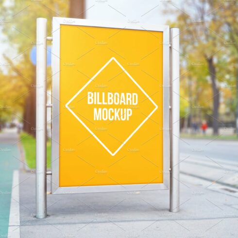 City street billboard mockup cover image.