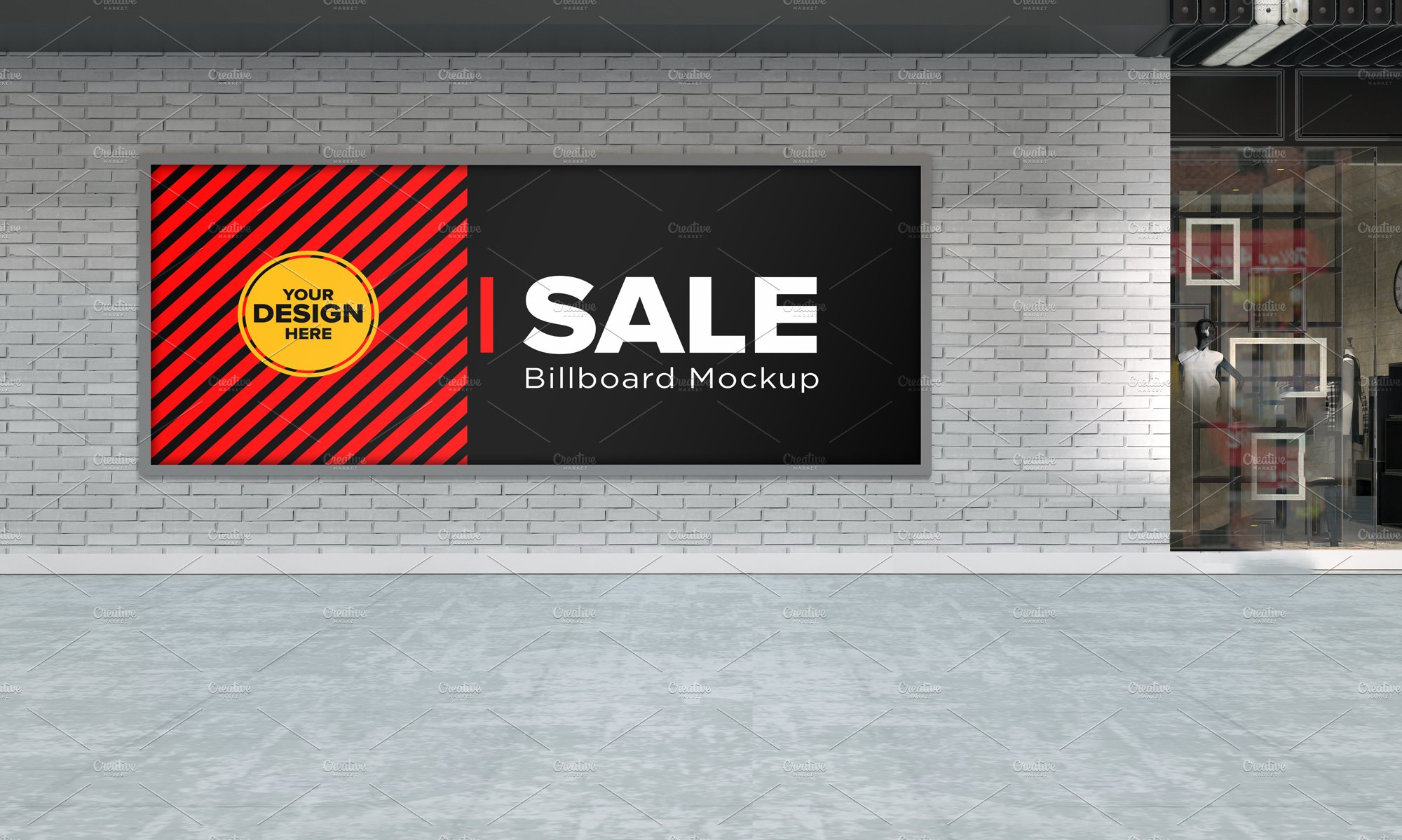 Advertising Billboard Mockup cover image.