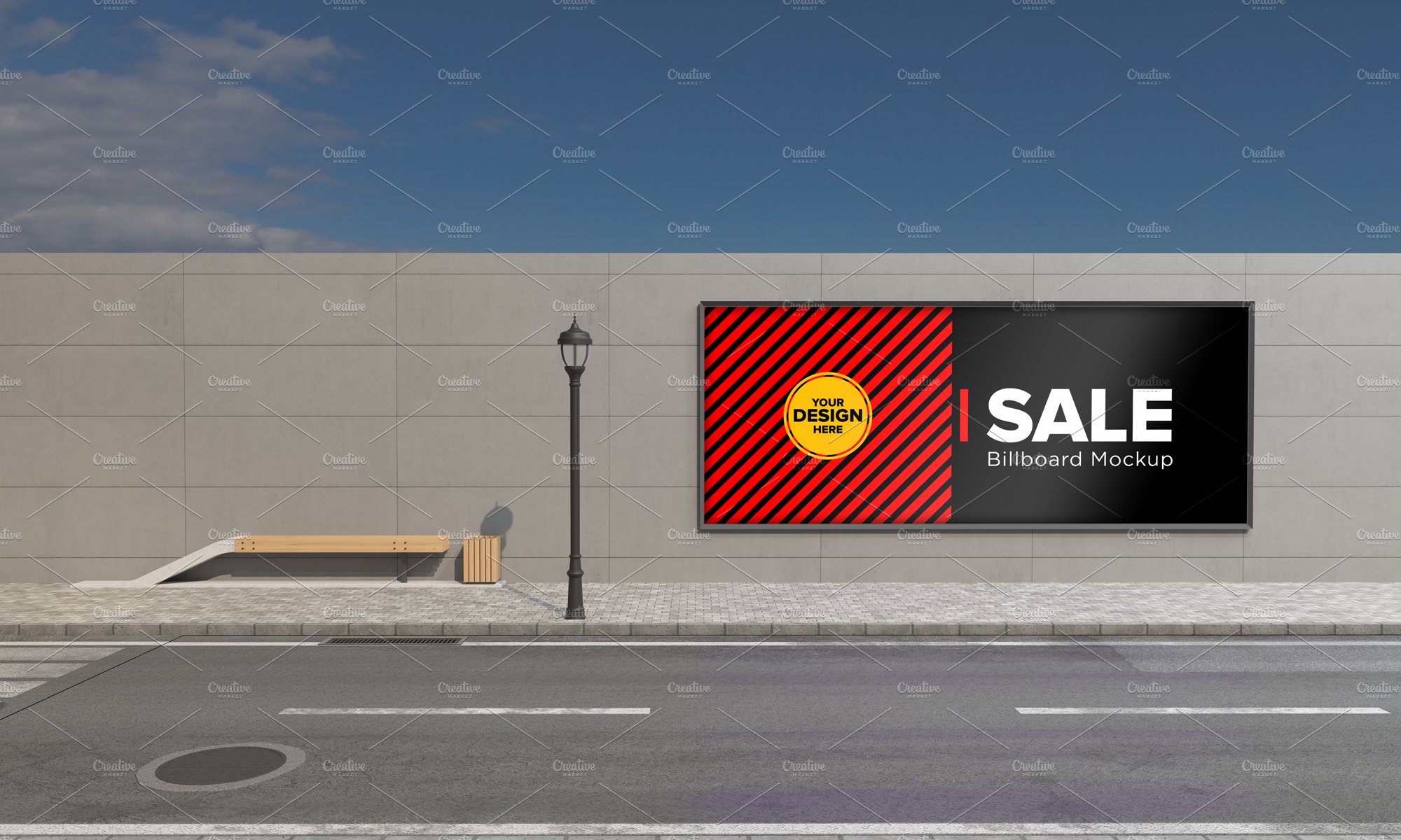 Advertising Billboard Mockup cover image.