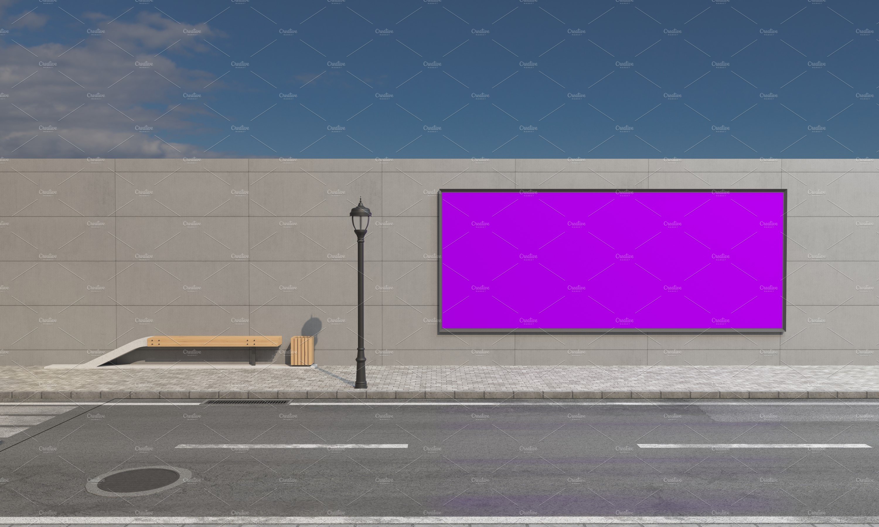 Advertising Billboard Mockup preview image.