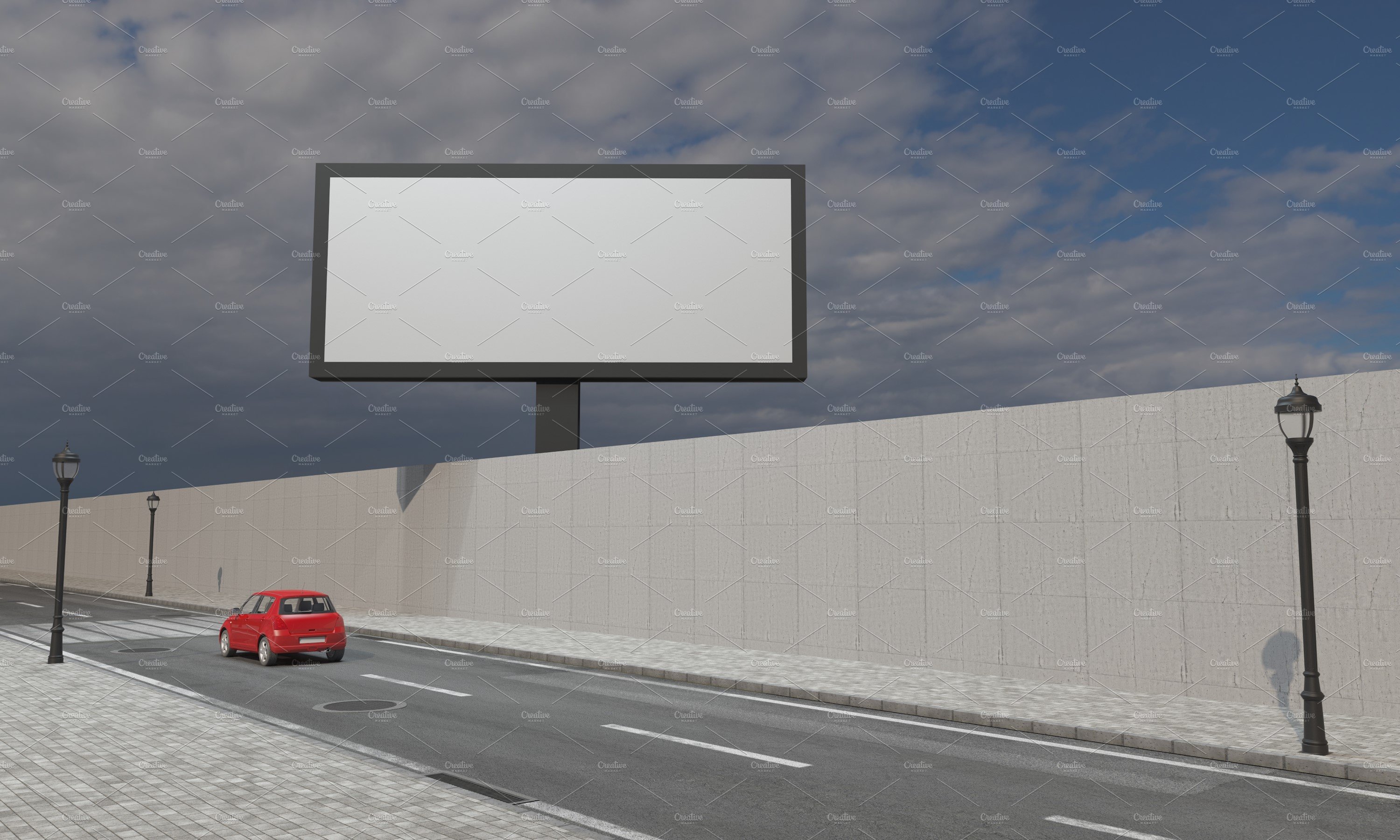 Advertising Billboard Mockup preview image.