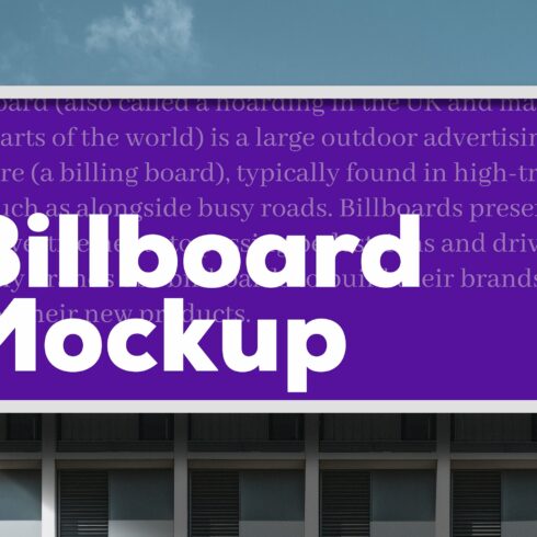 Billboard Mockup M1 cover image.