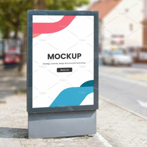 Small vertical city billboard mockup cover image.