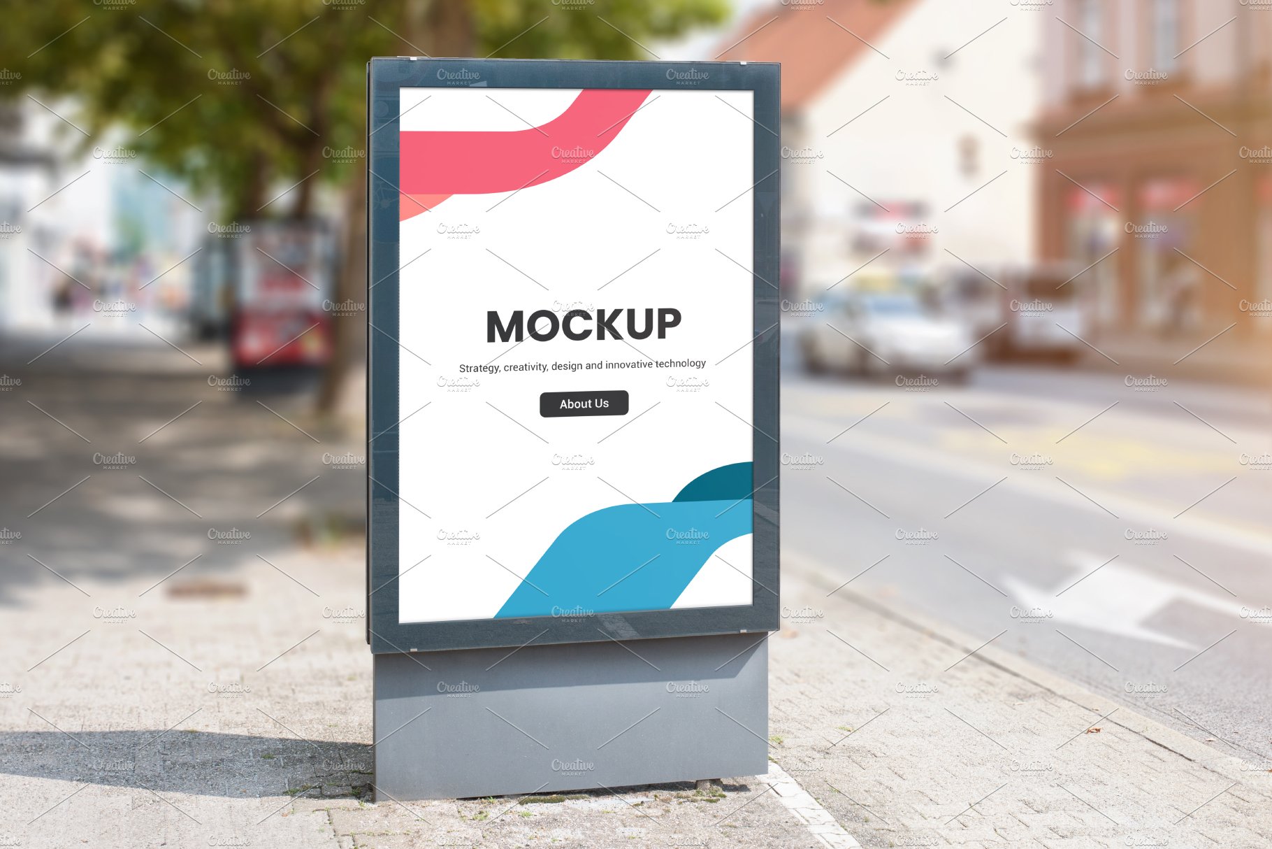 Small vertical city billboard mockup cover image.