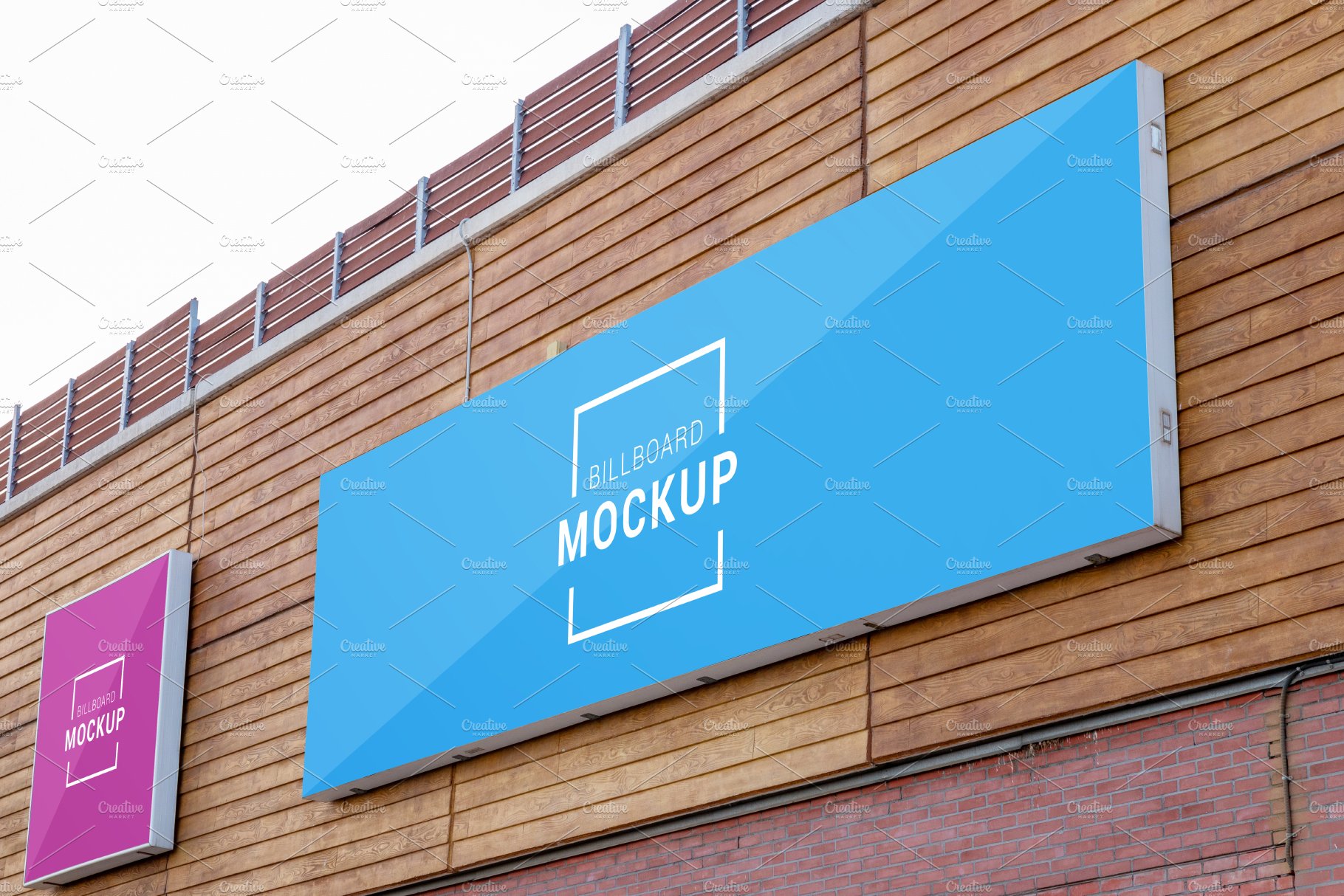 Wide and square billboard mockups cover image.