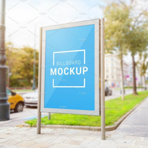 City street billboard mockup cover image.