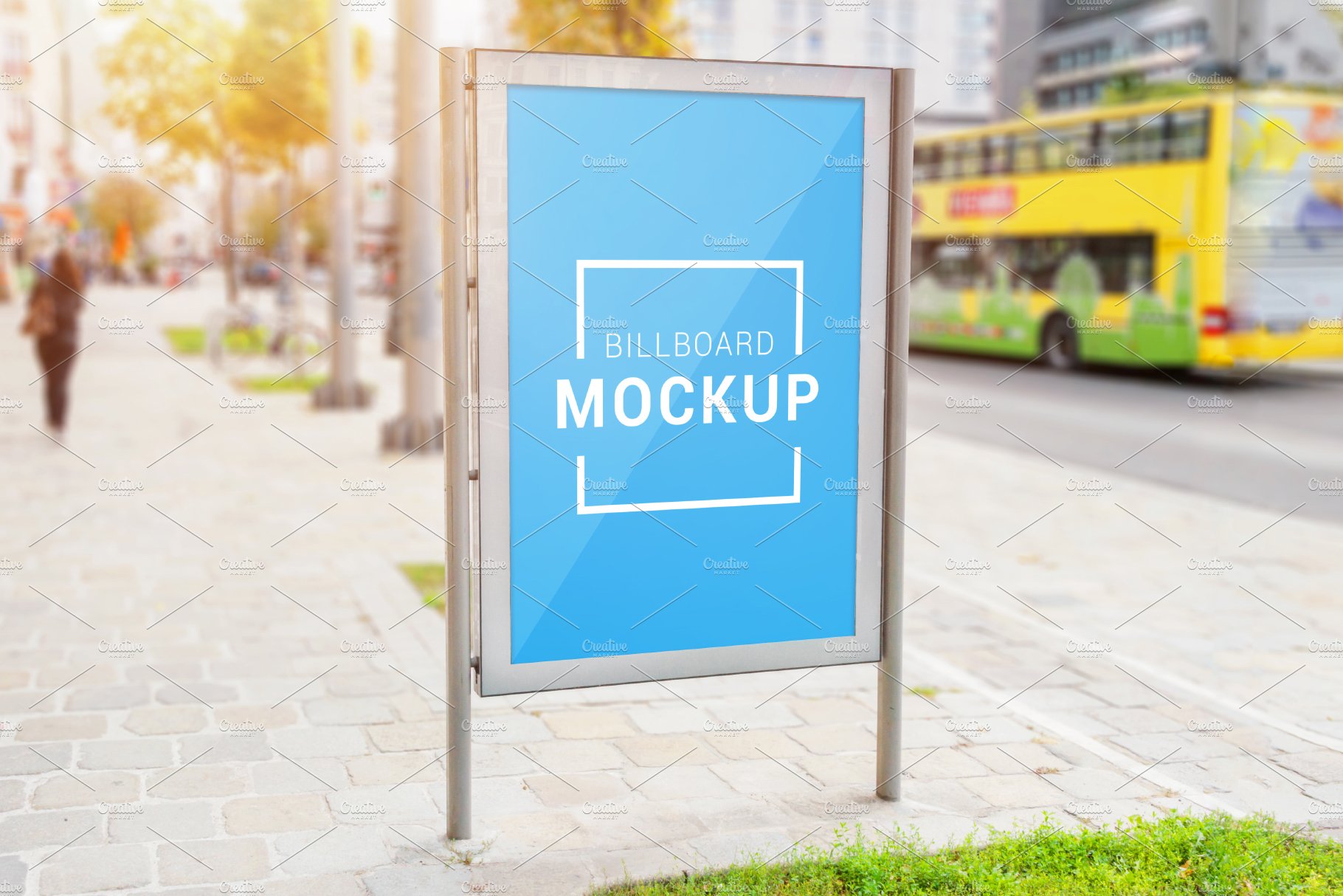 Vertical street billboard mockup cover image.