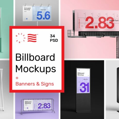 Billboard Mockups + Banners & Signs cover image.