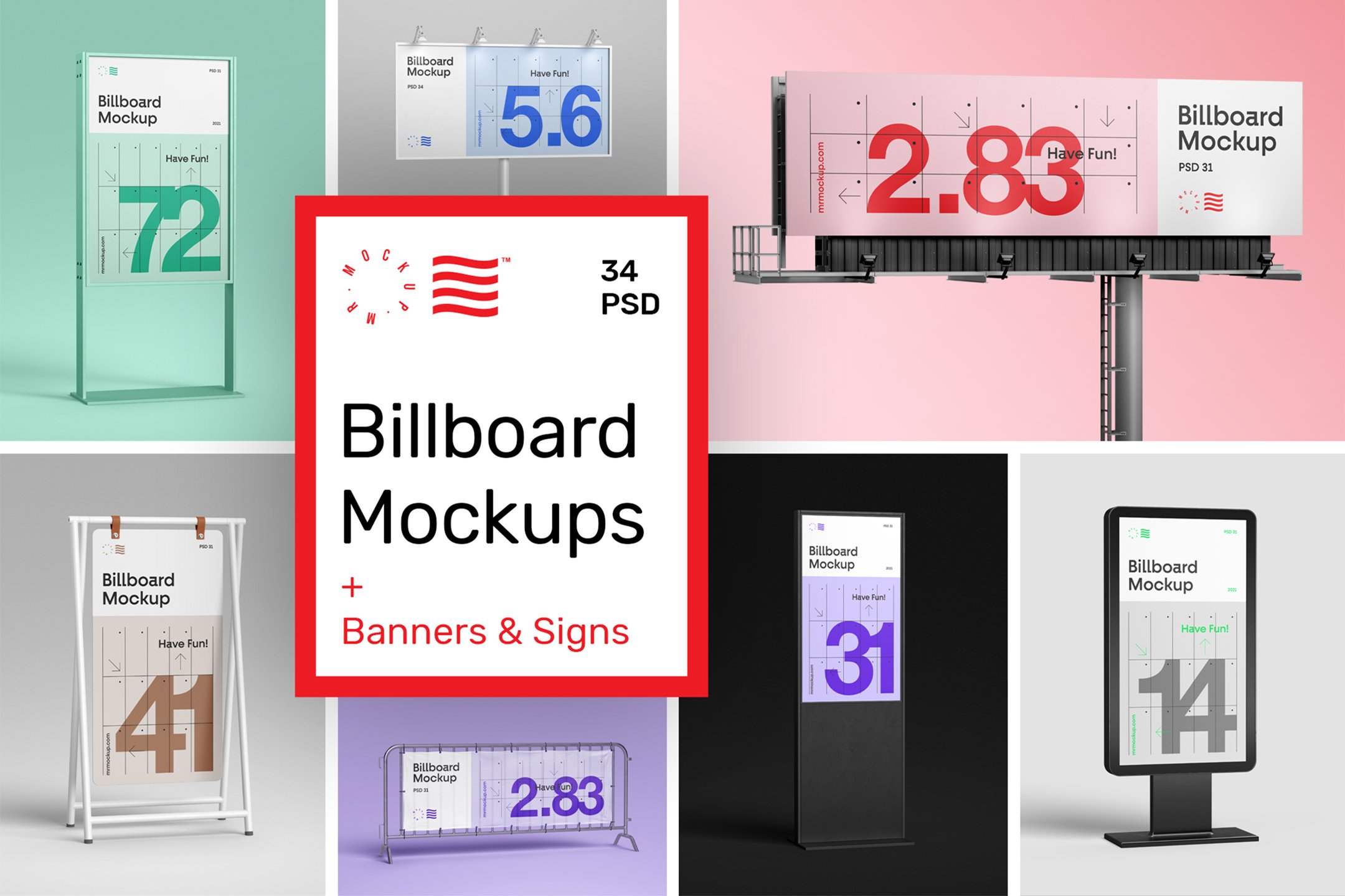 Billboard Mockups + Banners & Signs cover image.