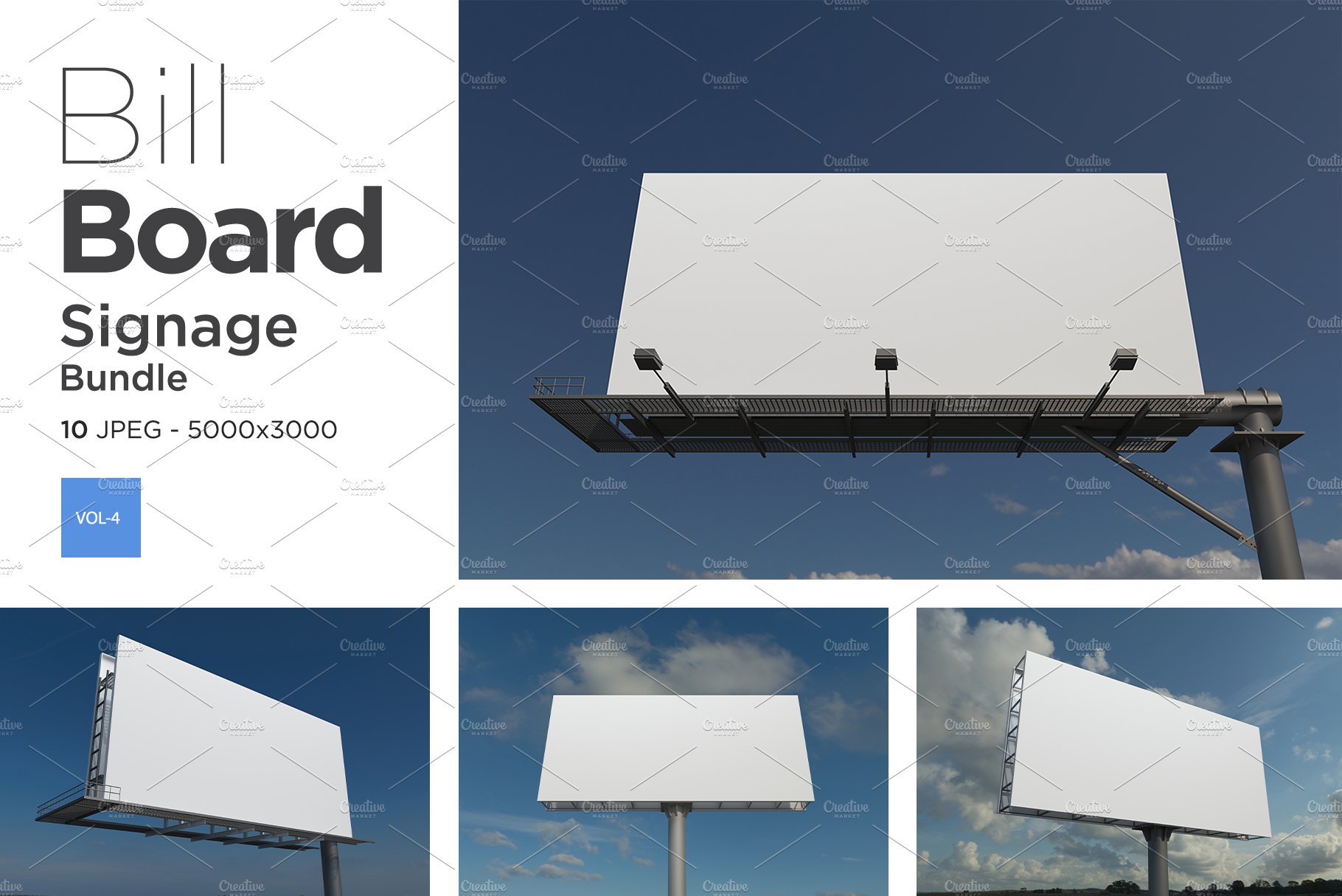 Advertising Billboard Mockup Set V-4 cover image.