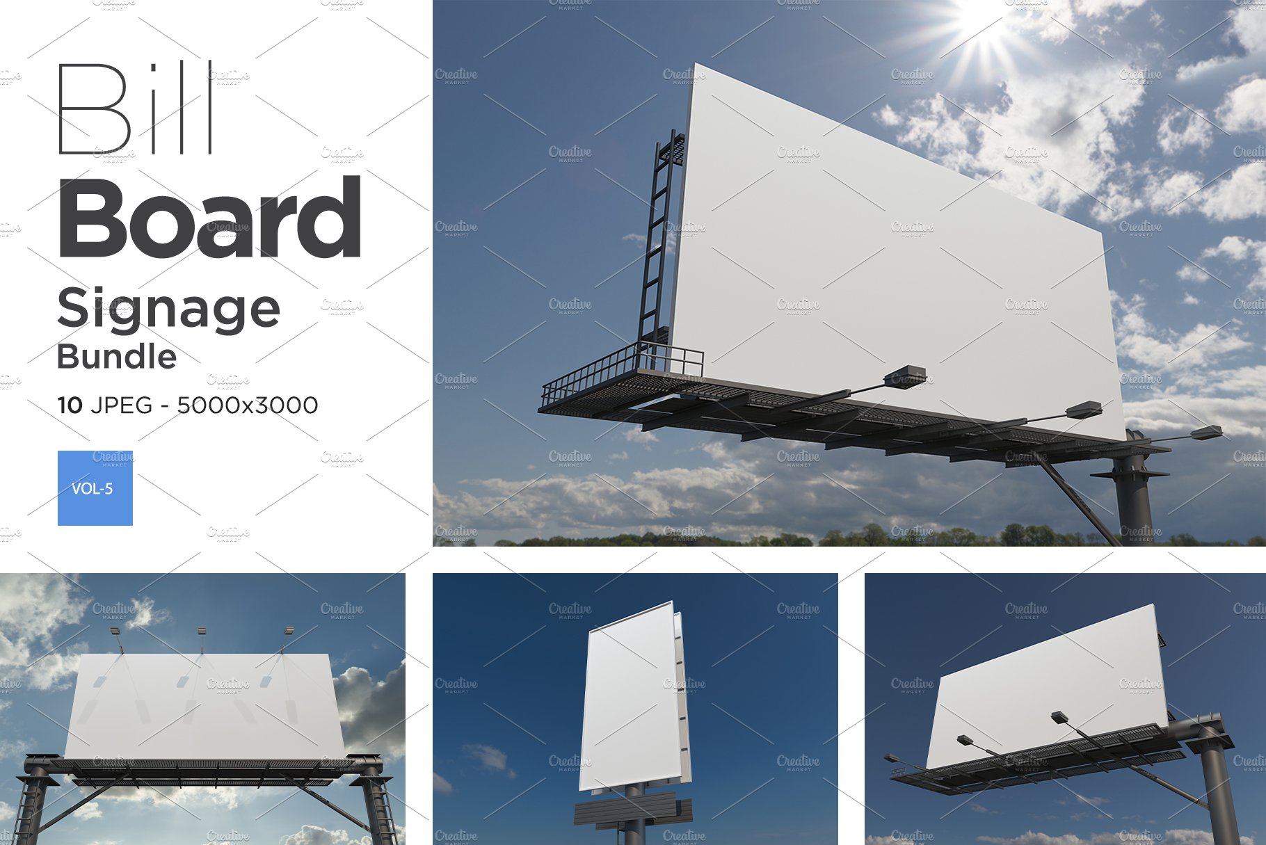 Advertising Billboard Mockup Set V-5 cover image.