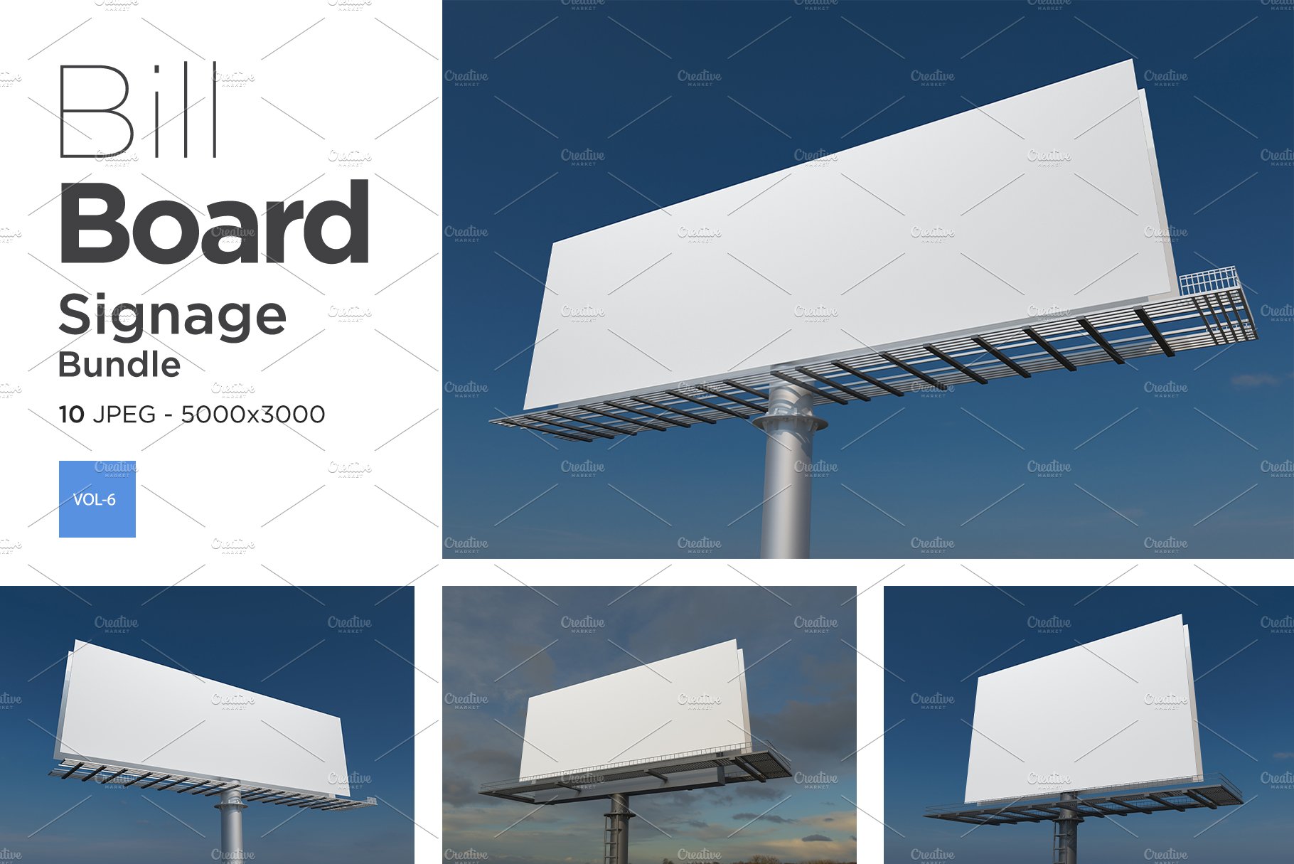 Advertising Billboard Mockup Set V-6 cover image.