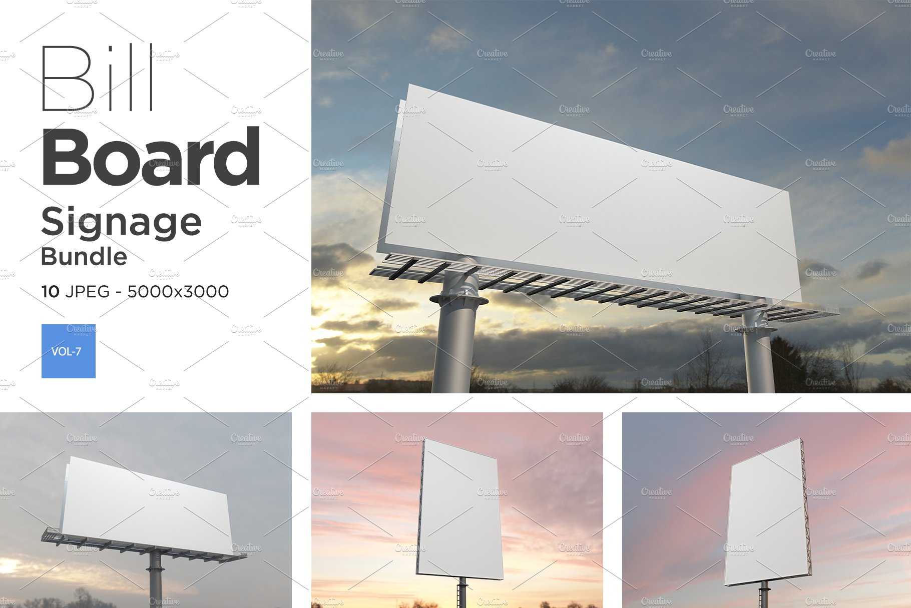 Advertising Billboard Mockup Set V-7 cover image.