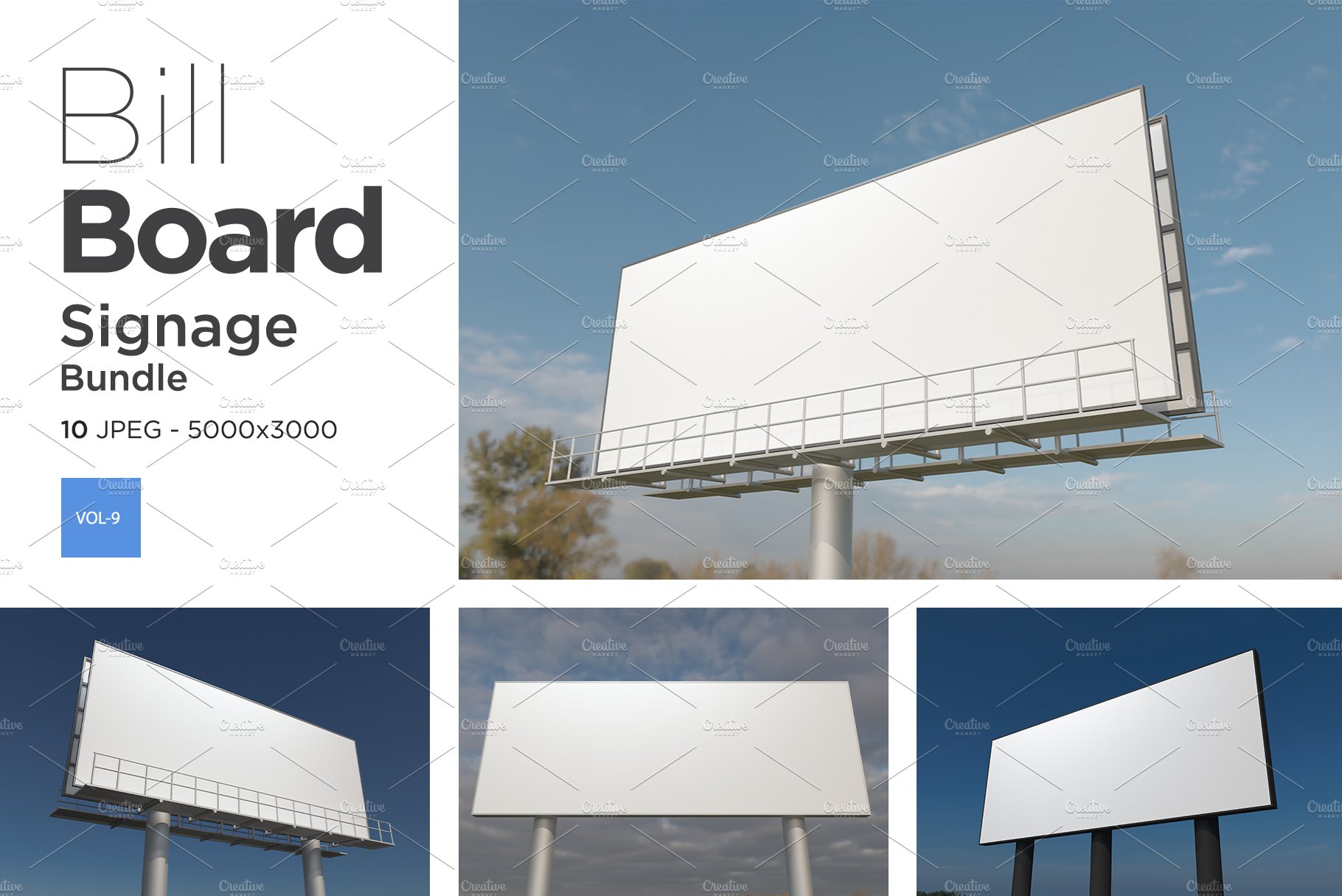 Advertising Billboard Mockup Set V-9 cover image.