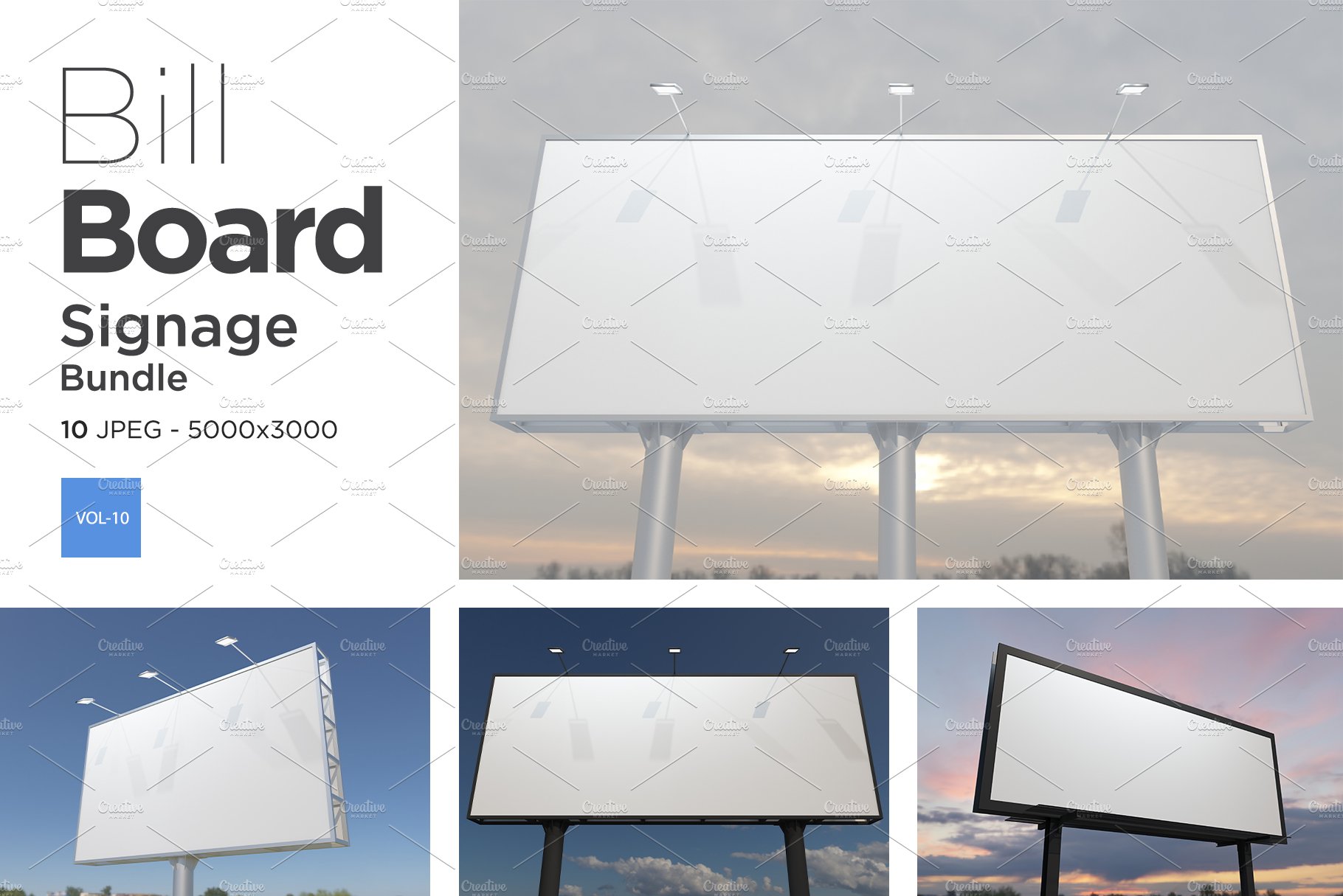 Advertising Billboard Mockup Set V10 cover image.