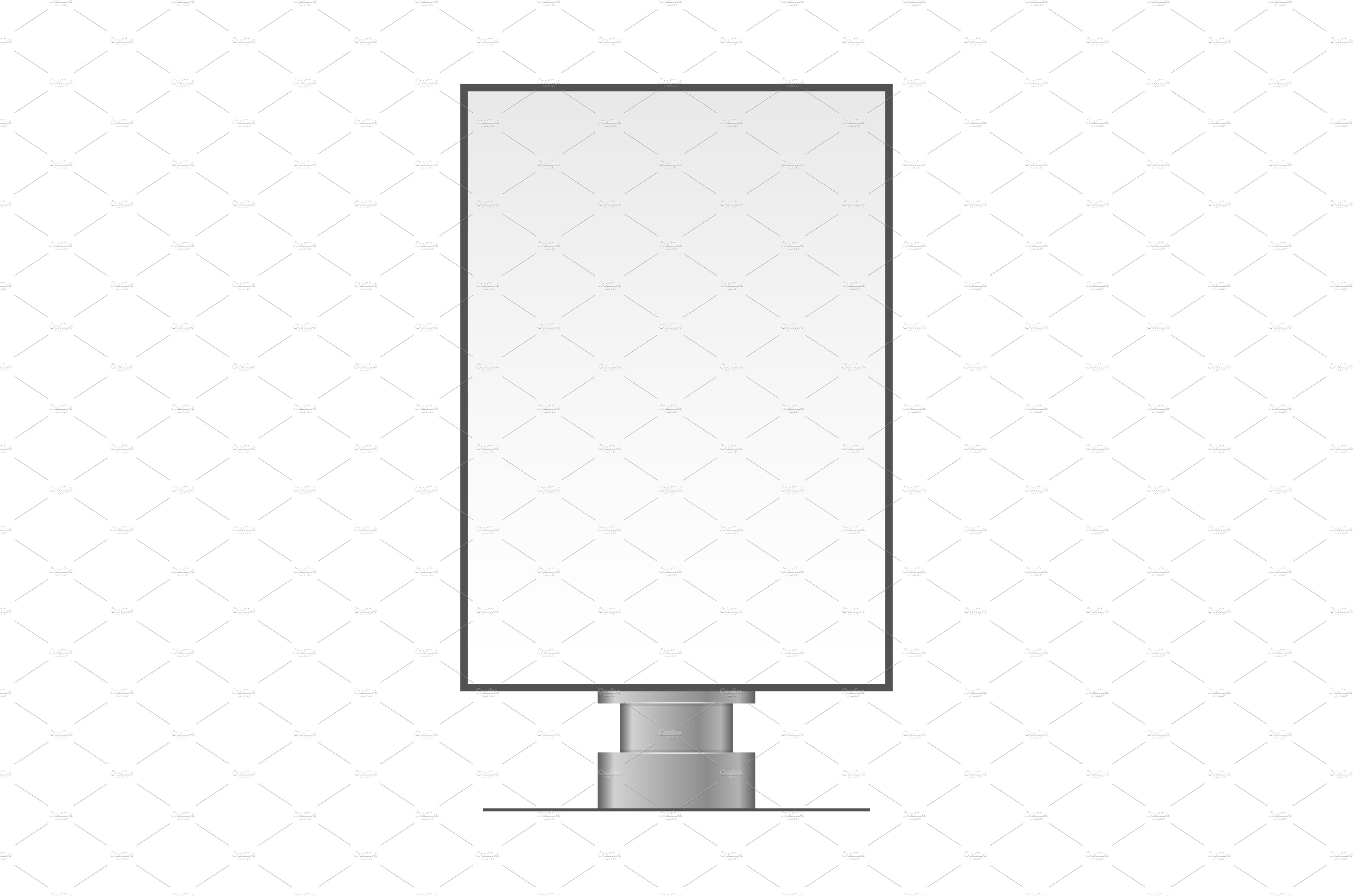 Blank Billboard. Empty Mockup on cover image.