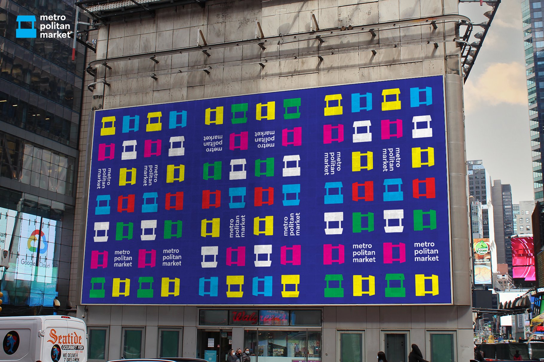 NYC Times Square Billboard Mockup preview image.