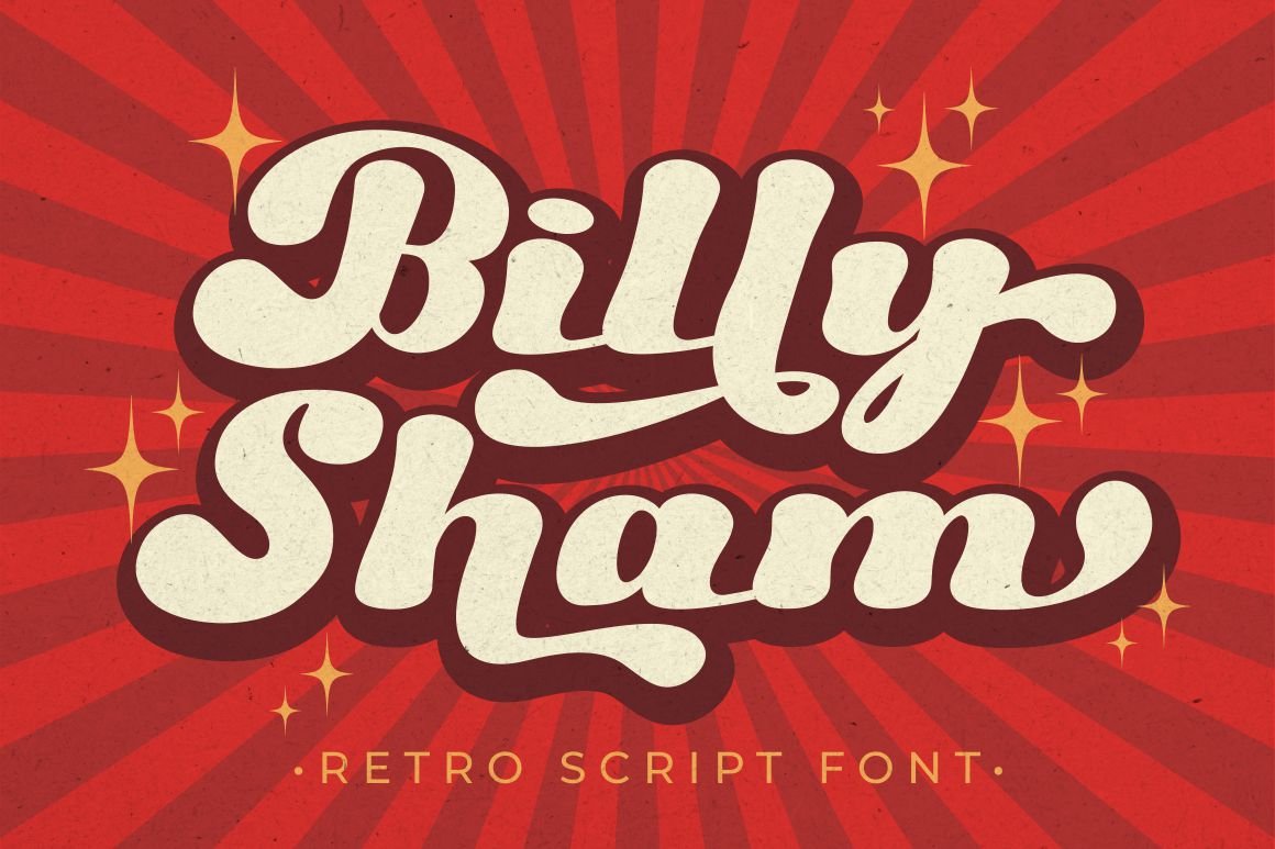 Billy Sham - Retro Script Font cover image.