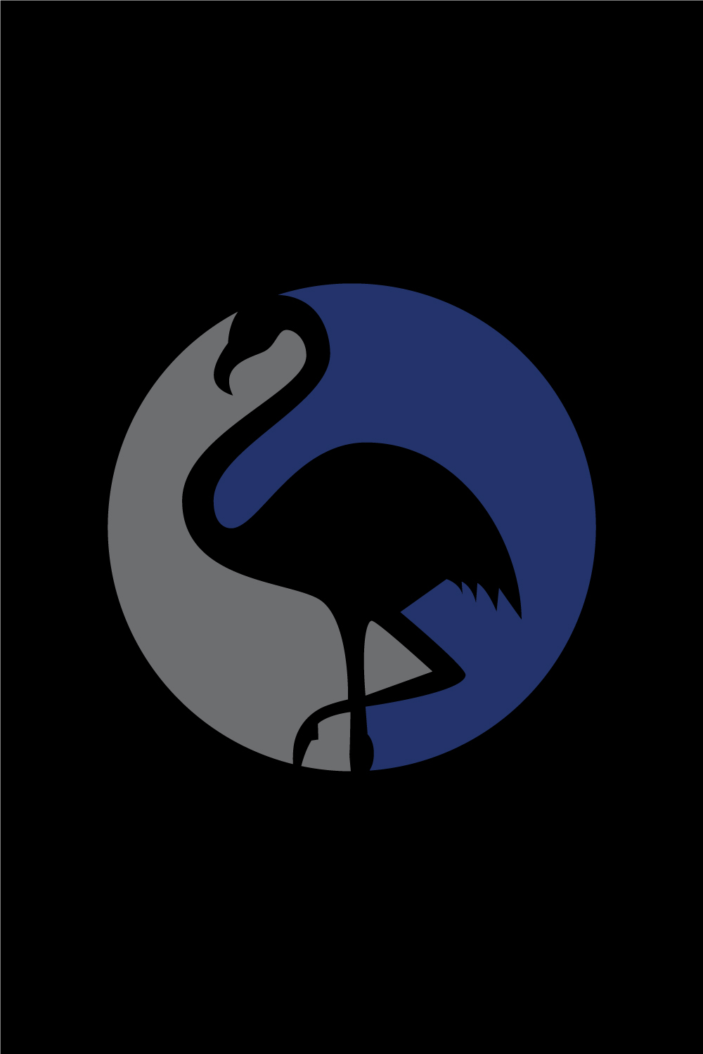Pelican bird on beach vector logo, Bird logo design vector illustration pinterest preview image.